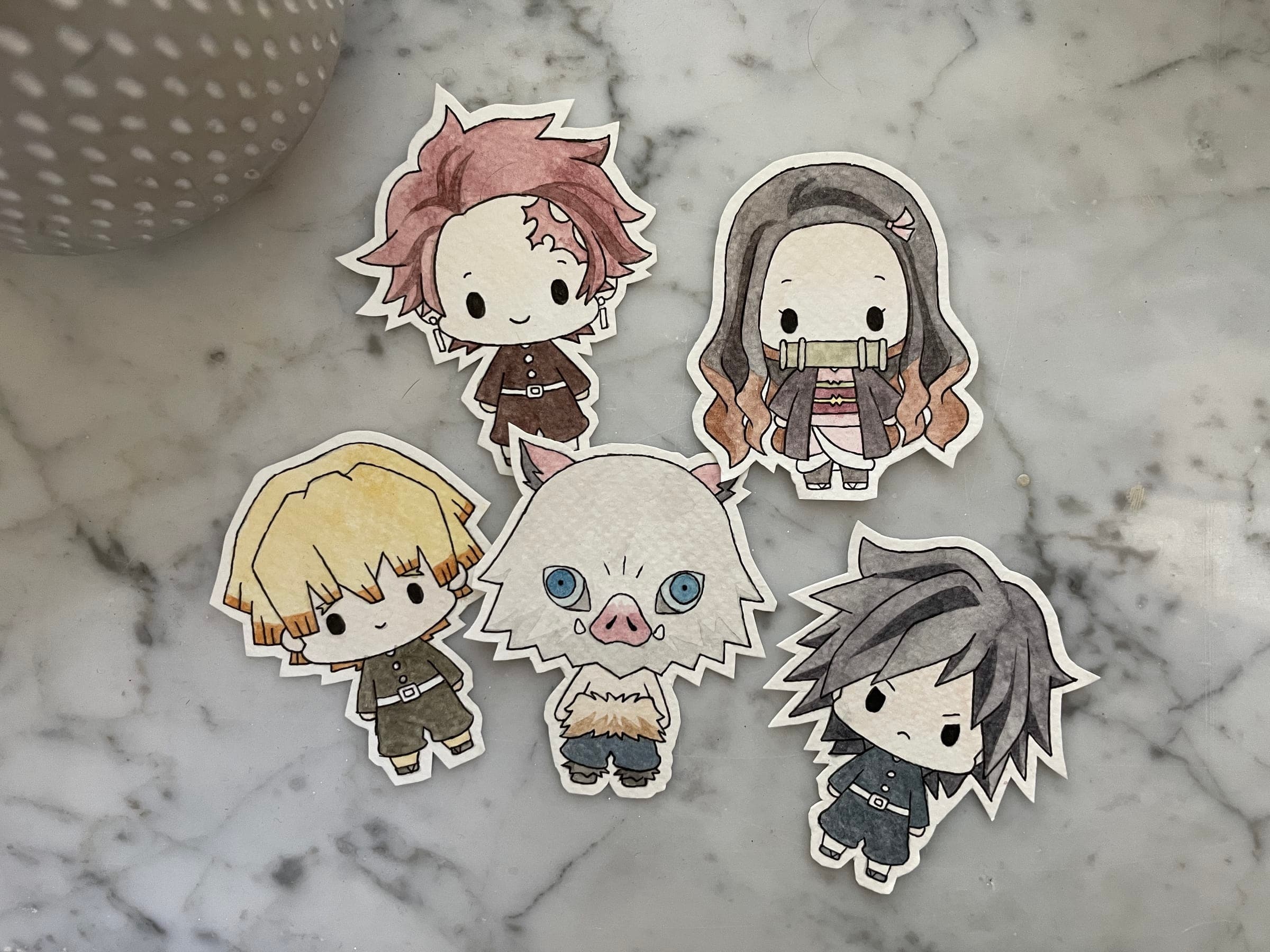 5 Chibi-style Demon Slayer characters